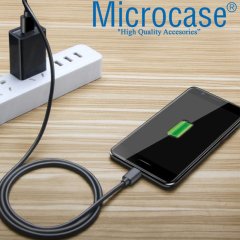 Microcase Micro USB Şarj ve Data Kablosu - 1 Metre Siyah