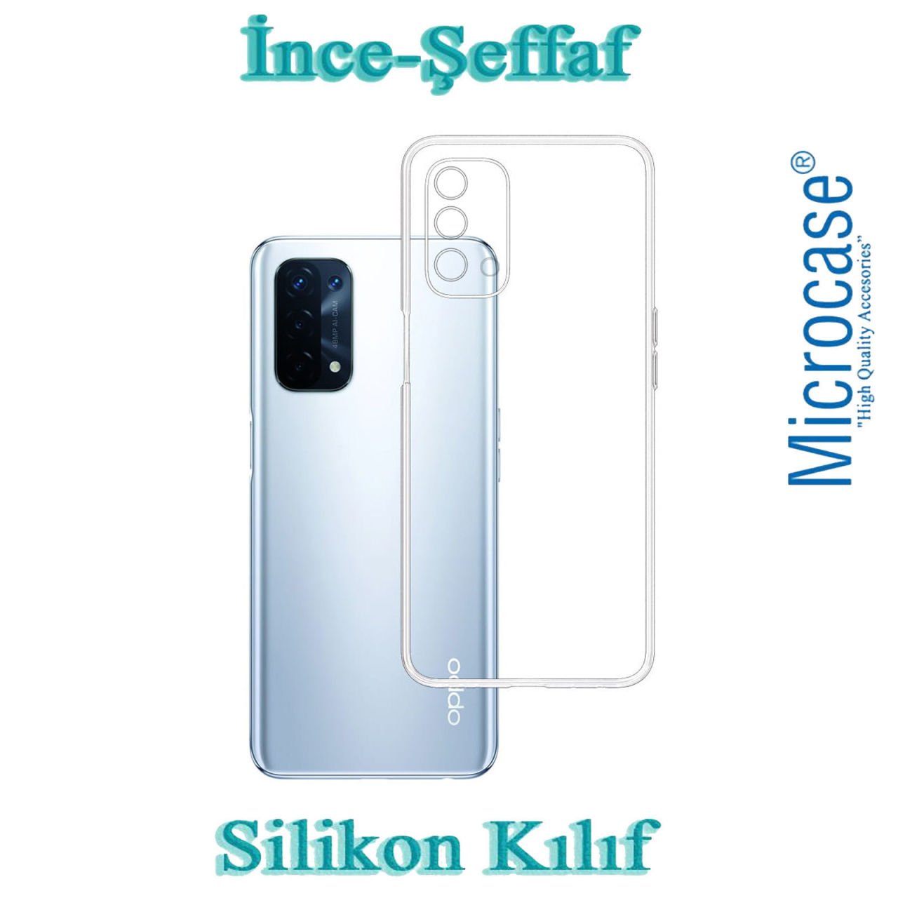 Microcase Oppo A74 İnce 0.2 mm Soft Silikon Kılıf - Şeffaf