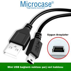 Microcase Mini USB Data Şarj Kablosu Kamera Mp3 Mp4 Ps3 Radyo Navigasyon Şarj Kablosu Piramit Uç 50CM AL4781