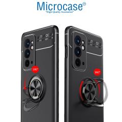 Microcase OnePlus 9RT 5G Focus Serisi Yüzüklü Kılıf - Siyah