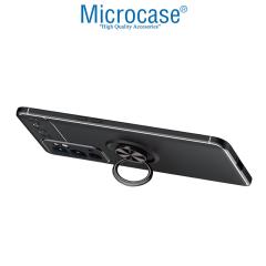 Microcase OnePlus 9RT 5G Focus Serisi Yüzüklü Kılıf - Siyah