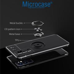 Microcase OnePlus 9RT 5G Focus Serisi Yüzüklü Kılıf - Siyah