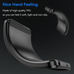 Microcase Xiaomi Poco x5 5G Brushed Carbon Fiber Silikon Kılıf - Siyah AL3332