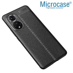 Microcase Huawei Nova 9 Leather Serisi Silikon Kılıf - Siyah