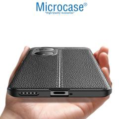 Microcase Huawei Nova 9 Leather Serisi Silikon Kılıf - Siyah
