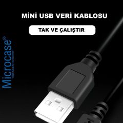 Microcase Mini USB Data Şarj Kablosu Kamera Mp3 Mp4 Ps3 Radyo Navigasyon Şarj Kablosu Piramit Uç 300CM AL4785