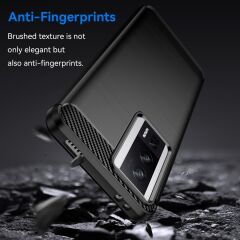 Microcase Xiaomi K60E/K50/K50 Gaming Brushed Carbon Fiber Silikon Kılıf - Siyah AL3332