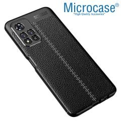 Microcase Xiaomi Redmi Note 11 Pro Leather Serisi Silikon Kılıf - Siyah