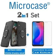 Xiaomi Mi A2 Lite - Redmi 6 Pro Batman Serisi Yüzüklü Kılıf + CAM