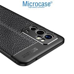 Microcase OnePlus 9RT 5G Leather Serisi Silikon Kılıf - Siyah