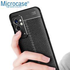 Microcase OnePlus 9RT 5G Leather Serisi Silikon Kılıf - Siyah