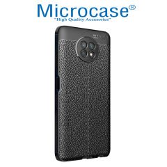 Microcase Xiaomi Redmi Note 9T Leather Tpu Silikon Kılıf - Siyah