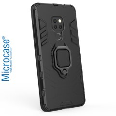Huawei Mate 20 Batman Serisi Yüzük Standlı Kılıf + Cam Koruma