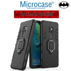 Huawei Mate 20 Batman Serisi Yüzük Standlı Kılıf + Cam Koruma