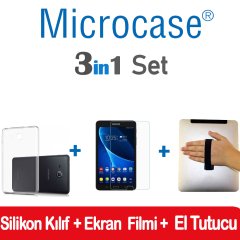 Samsung Tab A6 T280Q T280 7 inch Silikon Kılıf + Film + El Tutucu