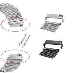 Microcase Universal Akıllı Saatler için 22 mm to 22 mm Çevirici Metal Kordon Kayış Adaptörü Set - AL3139