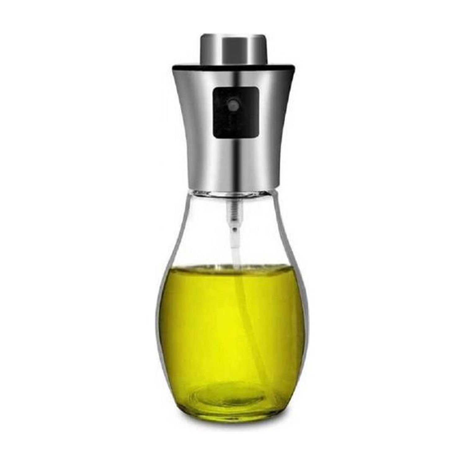 Microcase 200 ml Paslanmaz Çelik Başlıklı Cam Sprey Yağdanlık - AL3267