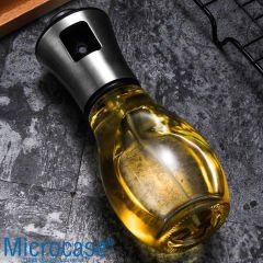 Microcase 200 ml Paslanmaz Çelik Başlıklı Cam Sprey Yağdanlık - AL3267