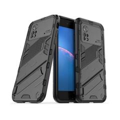 Microcase Xiaomi Poco X4 Pro 5G Matrix Serisi Armor Standlı Perfect Koruma Kılıf -Siyah