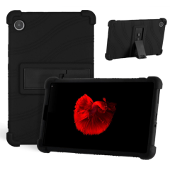 Microcase Samsung Galaxy Tab A9 SM-X110 8.7 inch Tablet için Standlı Silikon Kılıf - Siyah AL3309