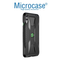 Microcase Xiaomi Black Shark 3 Maxy Serisi Carbon Fiber Silikon TPU Kılıf - Siyah