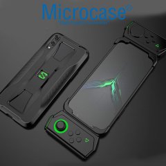 Microcase Xiaomi Black Shark 3 Maxy Serisi Carbon Fiber Silikon TPU Kılıf - Siyah