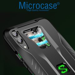Microcase Xiaomi Black Shark 3 Maxy Serisi Carbon Fiber Silikon TPU Kılıf - Siyah