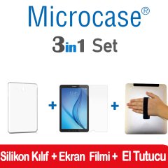 Samsung Tab E T562 T560 T567 Silikon Kılıf + Film + El Tutucu