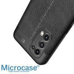 Microcase Oppo Reno 5 Pro 5G Leather Tpu Silikon Kılıf - Siyah