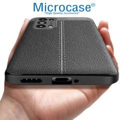 Microcase Oppo Reno 5 Pro 5G Leather Tpu Silikon Kılıf - Siyah