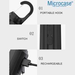 Microcase T03 Taşınabilir Şarjlı Outdoor Kamp Bahçe Lambası 10W Askılı Led Işık - AL5229