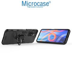 Microcase Xiaomi Redmi Note 11 Batman Yüzüklü Armor Kılıf - Siyah