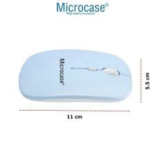 Microcase Xiaomi Redmi Pad Se 11 inch Uyumlu Tablet Çanta+Türkçe Bluetooth Klavye +Mouse+ Standı-Mavi AL4384