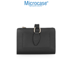 Microcase Çok Gözlü Yumuşak Derili Orta Boy Siyah Kadın Cüzdan - AL5231