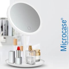 Microcase Taşınabilir Standlı Led Işıklı Dokunmatik Tepsili Makyaj Aynası - AL3852