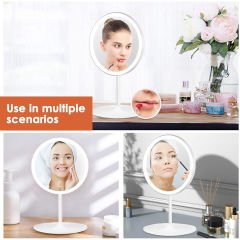 Microcase Taşınabilir Standlı Led Işıklı Dokunmatik Tepsili Makyaj Aynası - AL3852