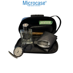 Microcase Kilit Mekanizmalı 3 Gözlü Bileklik Tutmalı Deri El Çantası Traş Çantası Seyahat Çantası - AL5233