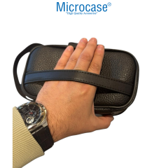Microcase Kilit Mekanizmalı 3 Gözlü Bileklik Tutmalı Deri El Çantası Traş Çantası Seyahat Çantası - AL5233