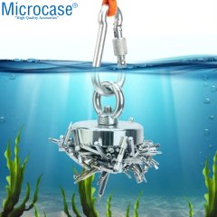 Microcase Süper Güçlü 80mm Neodyum Kurtarma Mıknatısı Yuvarlak Vidalı Pot Magnet - D80