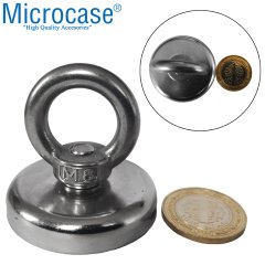 Microcase Süper Güçlü 48mm Neodyum Kurtarma Mıknatısı Yuvarlak Vidalı Pot Magnet - D48