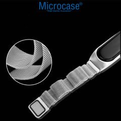 Microcase Xiaomi Mi Band 5-6-7 Uyumlu Metal Kasalı Mıknatıslı Kordon Kayış - KY52