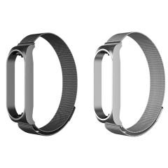 Microcase Xiaomi Mi Band 5-6-7 Uyumlu Metal Kasalı Mıknatıslı Kordon Kayış - KY52