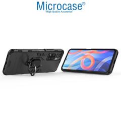 Microcase Xiaomi Redmi Note 11 Pro Batman Yüzüklü Armor Kılıf - Siyah