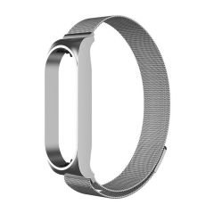 Microcase Xiaomi Mi Band 5-6-7 Uyumlu Metal Kasalı Mıknatıslı Kordon Kayış - KY52