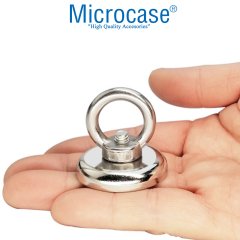 Microcase Süper Güçlü 36mm Neodyum Kurtarma Mıknatısı Yuvarlak Vidalı Pot Magnet - D36