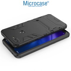Xiaomi Mi 8 Lite Alfa Serisi Armor Standlı Kılıf + Ekran Koruma