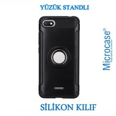 Xiaomi Redmi 6A Yüzük Standlı Armor Kılıf + Araç Tutucu