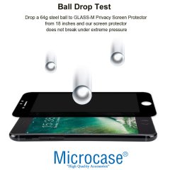 Microcase iPhone 6 - 6s Privacy Gizlilik Filtreli Tam Kaplayan Tempered Cam - Siyah