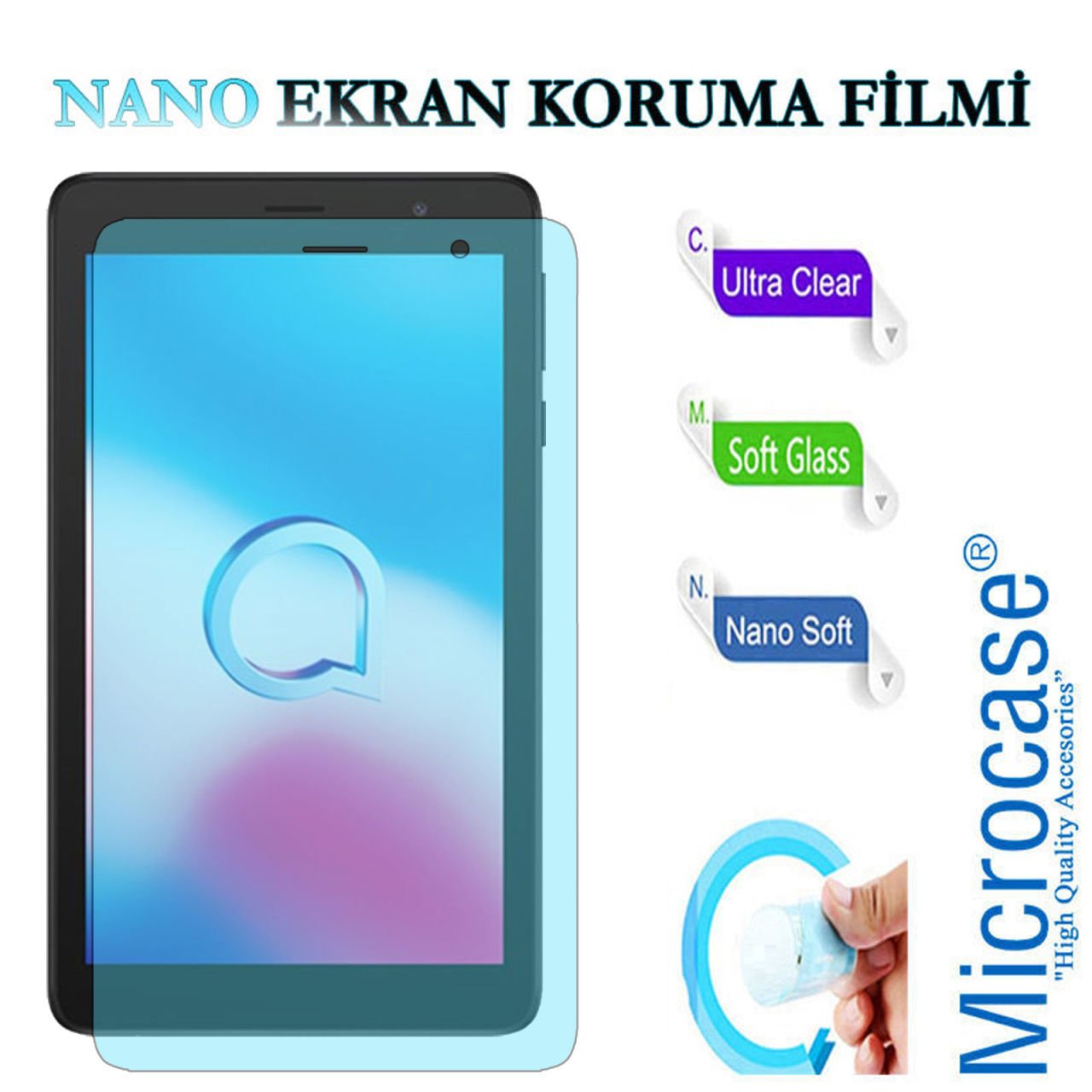 Microcase Alcatel 1T 7 2020 Nano Esnek Ekran Koruma Filmi