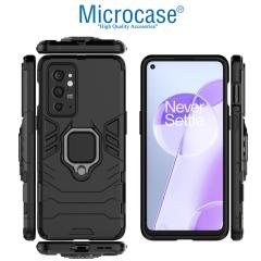 Microcase OnePlus 9RT 5G Batman Yüzüklü Armor Kılıf - Siyah
